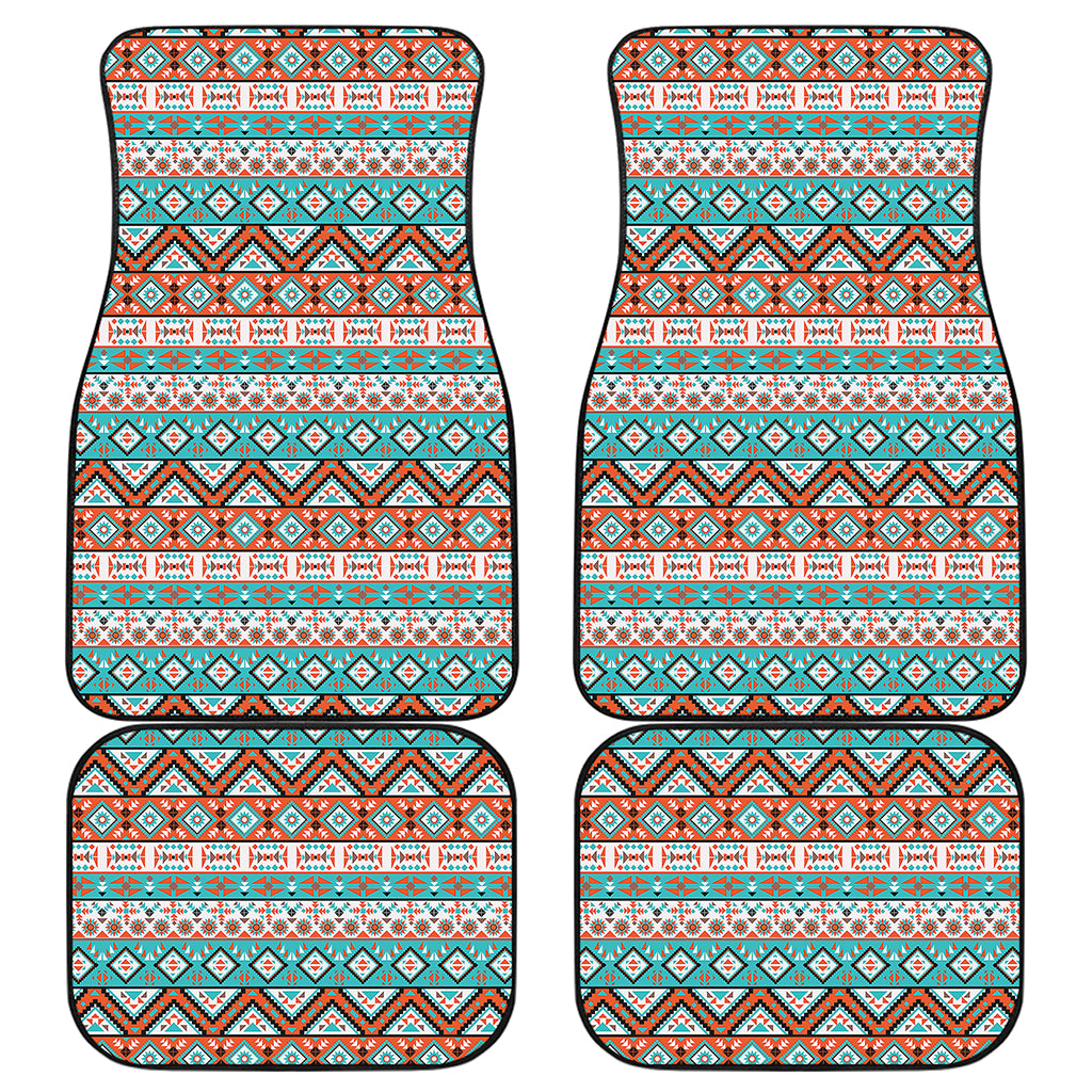 Navajo Geometric Pattern Print Front and Back Car Floor Mats