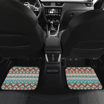 Navajo Geometric Pattern Print Front and Back Car Floor Mats