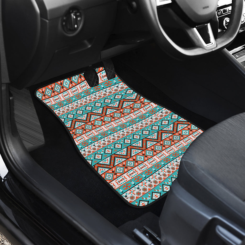 Navajo Geometric Pattern Print Front and Back Car Floor Mats