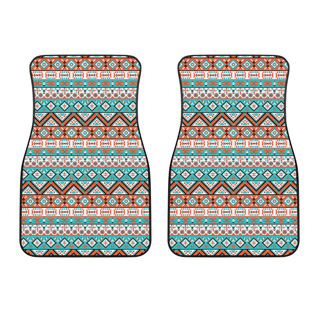 Navajo Geometric Pattern Print Front Car Floor Mats
