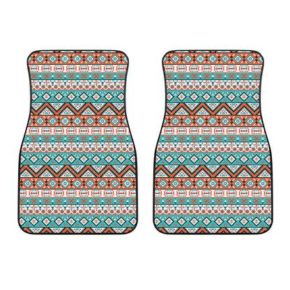 Navajo Geometric Pattern Print Front Car Floor Mats