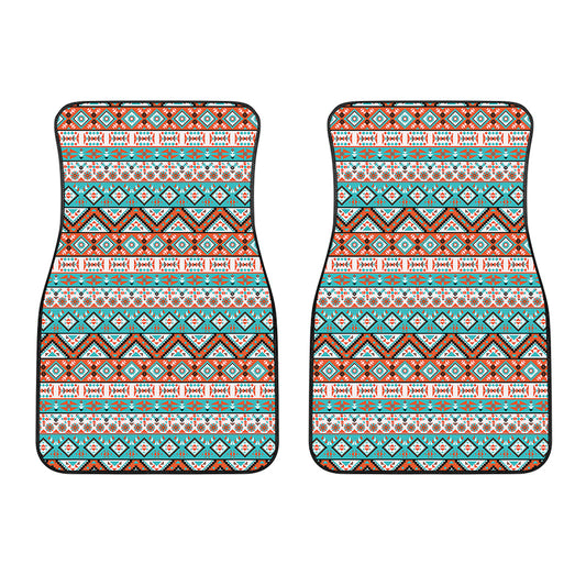 Navajo Geometric Pattern Print Front Car Floor Mats