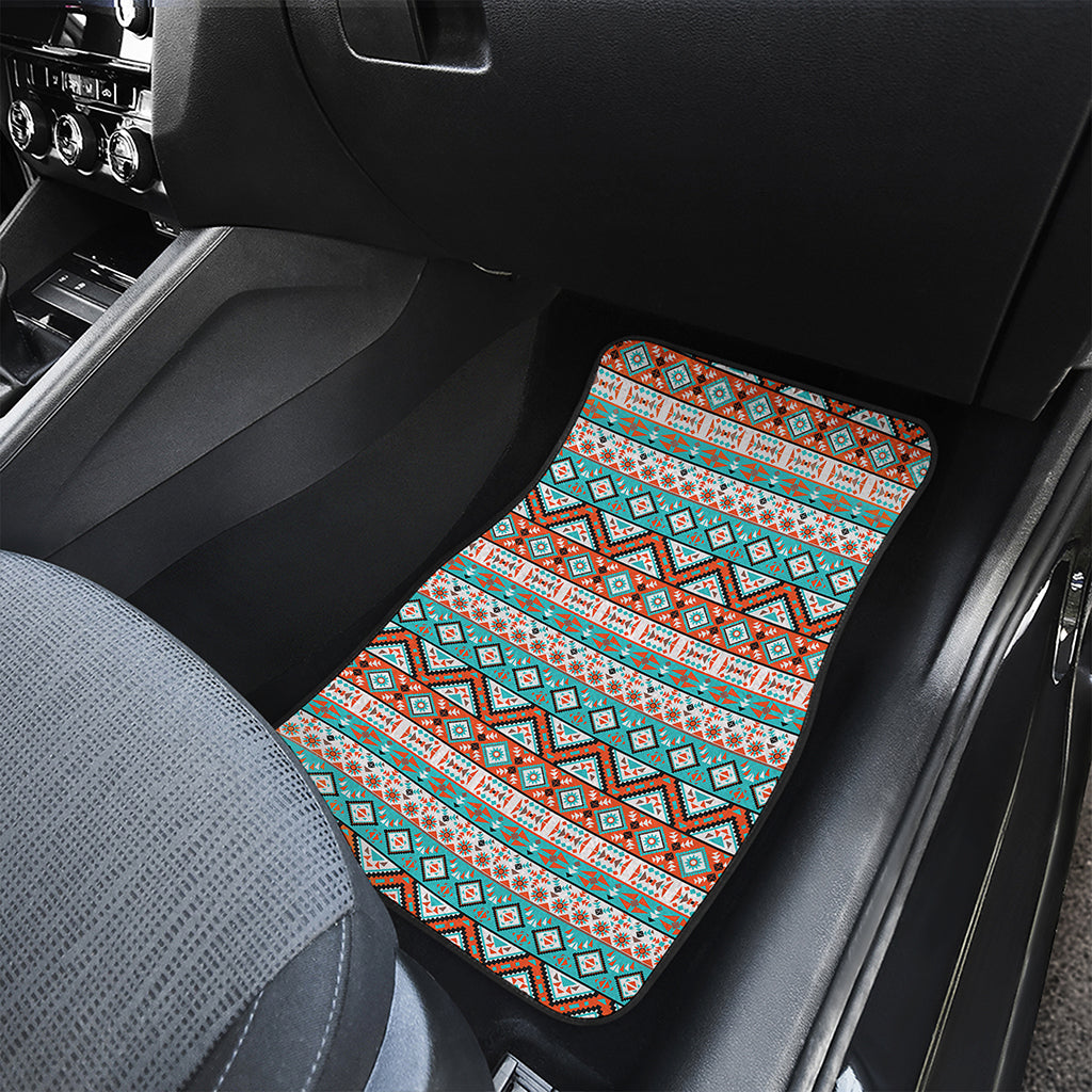 Navajo Geometric Pattern Print Front Car Floor Mats