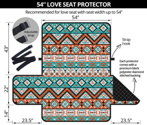 Navajo Geometric Pattern Print Loveseat Protector