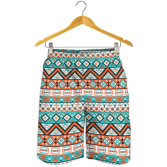 Navajo Geometric Pattern Print Men's Shorts