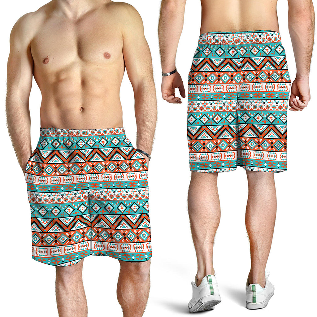 Navajo Geometric Pattern Print Men's Shorts