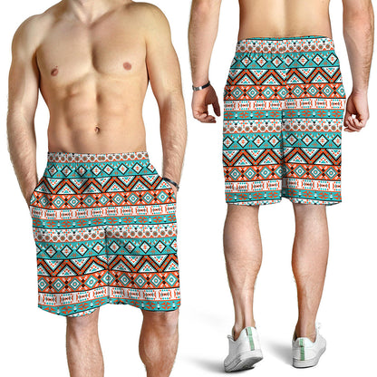Navajo Geometric Pattern Print Men's Shorts