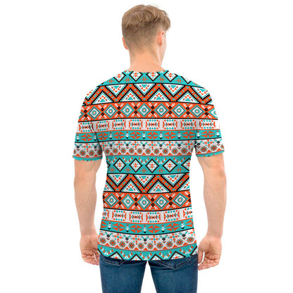 Navajo Geometric Pattern Print Men's T-Shirt