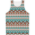 Navajo Geometric Pattern Print Men's Tank Top