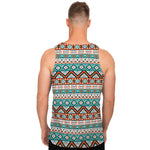 Navajo Geometric Pattern Print Men's Tank Top