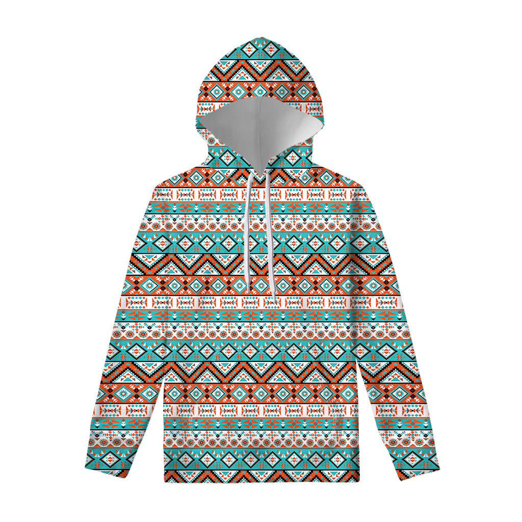 Navajo Geometric Pattern Print Pullover Hoodie