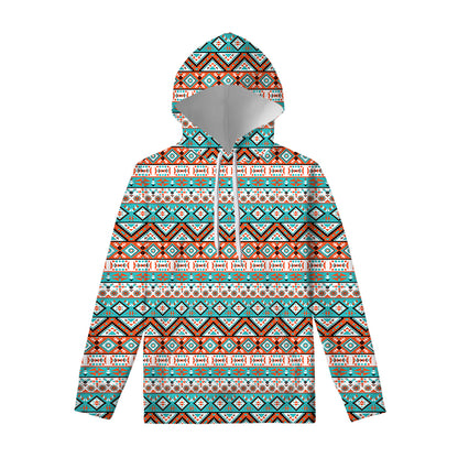 Navajo Geometric Pattern Print Pullover Hoodie