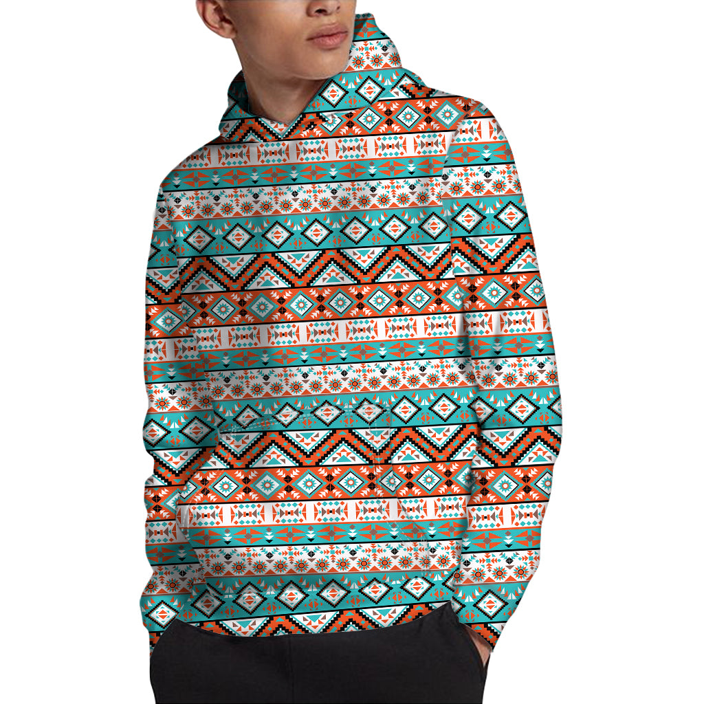 Navajo Geometric Pattern Print Pullover Hoodie