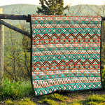 Navajo Geometric Pattern Print Quilt
