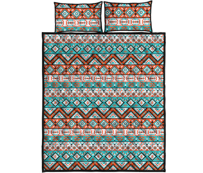 Navajo Geometric Pattern Print Quilt Bed Set
