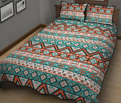 Navajo Geometric Pattern Print Quilt Bed Set