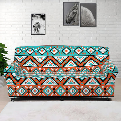 Navajo Geometric Pattern Print Sofa Cover