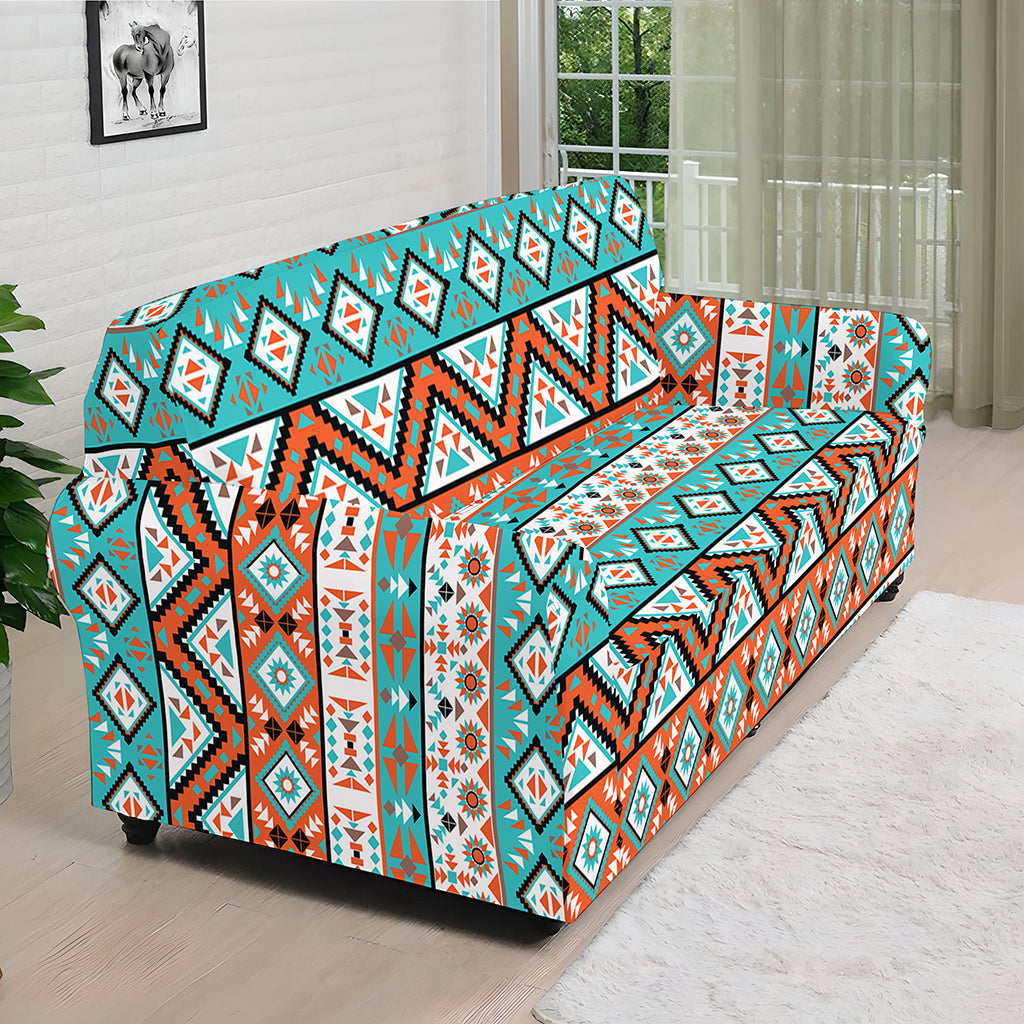 Navajo Geometric Pattern Print Sofa Cover