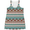 Navajo Geometric Pattern Print Women's Racerback Tank Top