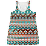Navajo Geometric Pattern Print Women's Racerback Tank Top