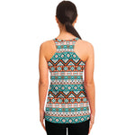 Navajo Geometric Pattern Print Women's Racerback Tank Top