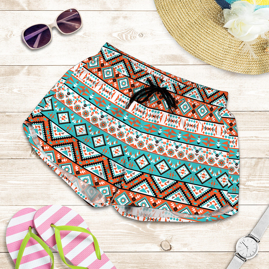 Navajo Geometric Pattern Print Women's Shorts