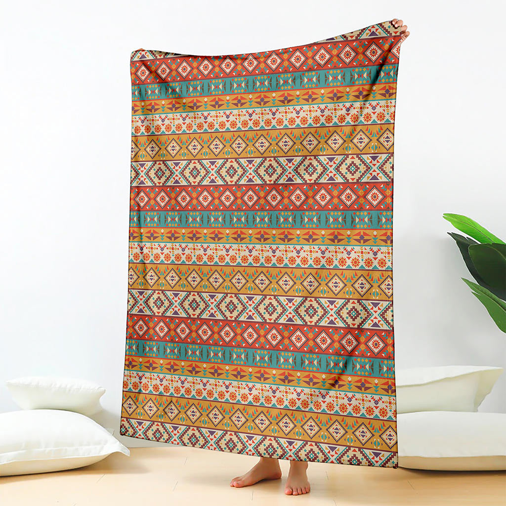 Navajo Native Pattern Print Blanket