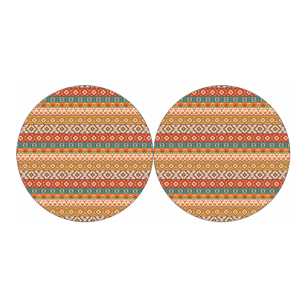 Navajo Native Pattern Print Car Coasters