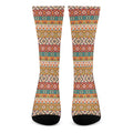 Navajo Native Pattern Print Crew Socks