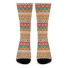 Navajo Native Pattern Print Crew Socks