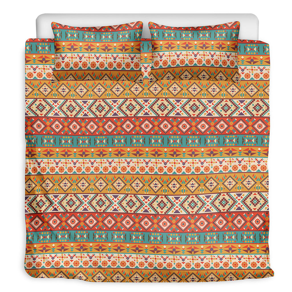 Navajo Native Pattern Print Duvet Cover Bedding Set