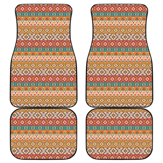 Navajo Native Pattern Print Front and Back Car Floor Mats