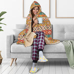 Navajo Native Pattern Print Hooded Blanket