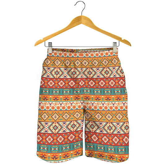Navajo Native Pattern Print Men's Shorts