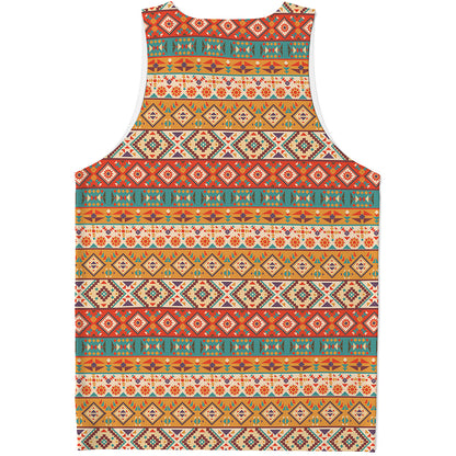 Navajo Native Pattern Print Men's Tank Top
