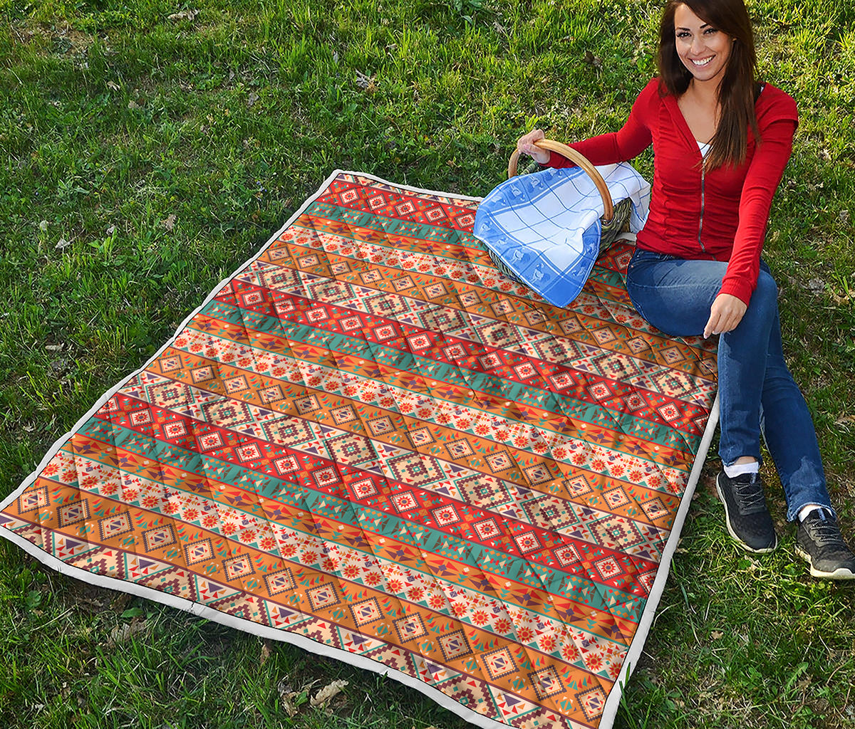 Navajo Native Pattern Print Quilt