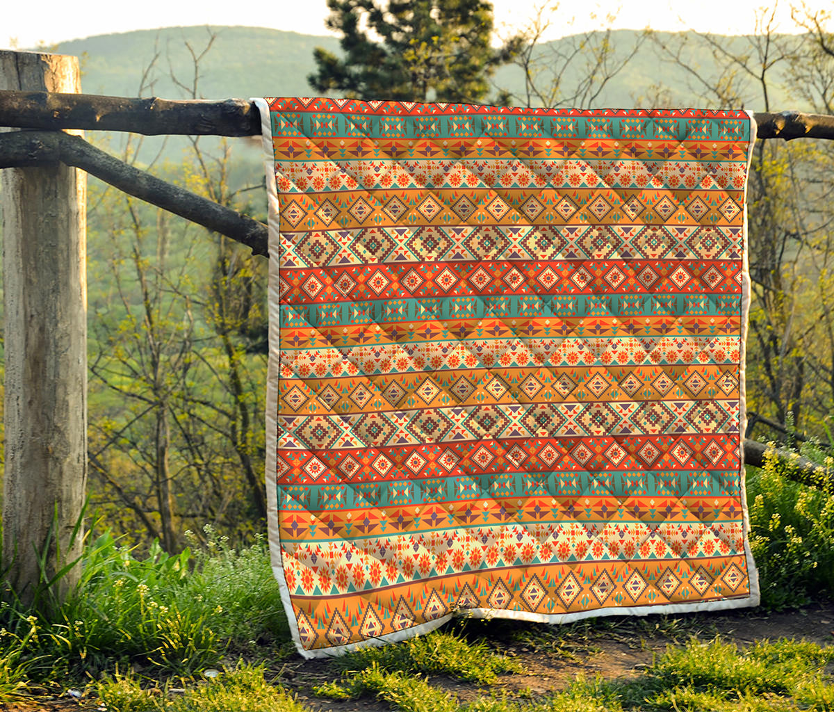 Navajo Native Pattern Print Quilt