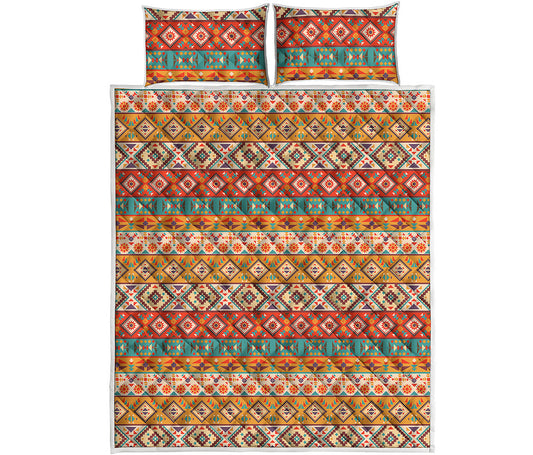 Navajo Native Pattern Print Quilt Bed Set