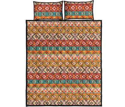 Navajo Native Pattern Print Quilt Bed Set