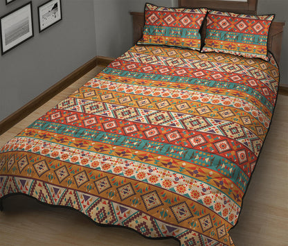 Navajo Native Pattern Print Quilt Bed Set