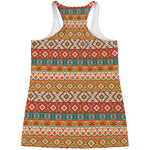 Navajo Native Pattern Print Women's Racerback Tank Top