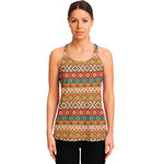 Navajo Native Pattern Print Women's Racerback Tank Top