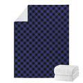 Navy And Black Buffalo Plaid Print Blanket