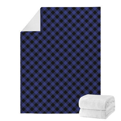 Navy And Black Buffalo Plaid Print Blanket