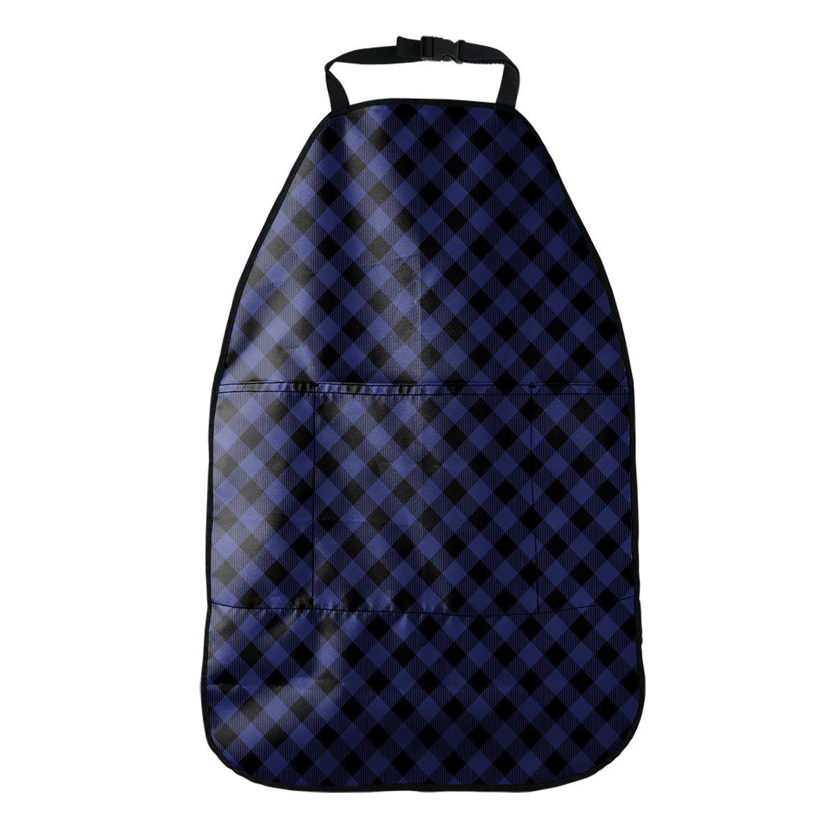 Navy And Black Buffalo Plaid Print Car Seat Organizers