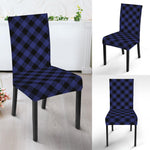 Navy And Black Buffalo Plaid Print Dining Chair Slipcover