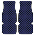 Navy And Black Buffalo Plaid Print Front and Back Car Floor Mats