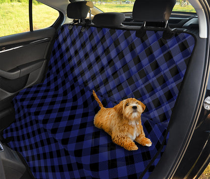 Navy And Black Buffalo Plaid Print Pet Car Back Seat Cover