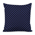 Navy And Black Buffalo Plaid Print Pillow Cover