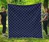 Navy And Black Buffalo Plaid Print Quilt